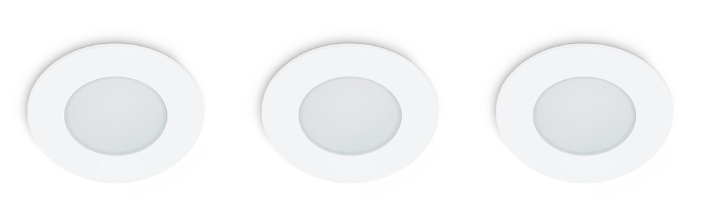 INBOUWSPOT LED ROND 3X5W IP65 WIT