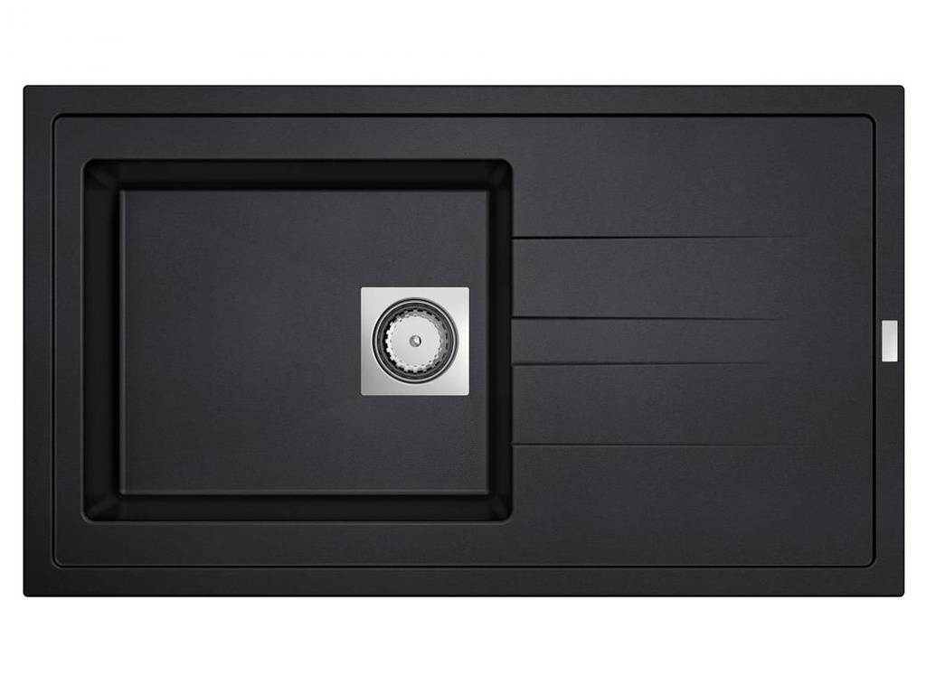 Molto spoeltafel composiet zwart - 86x50cm - 1 bak