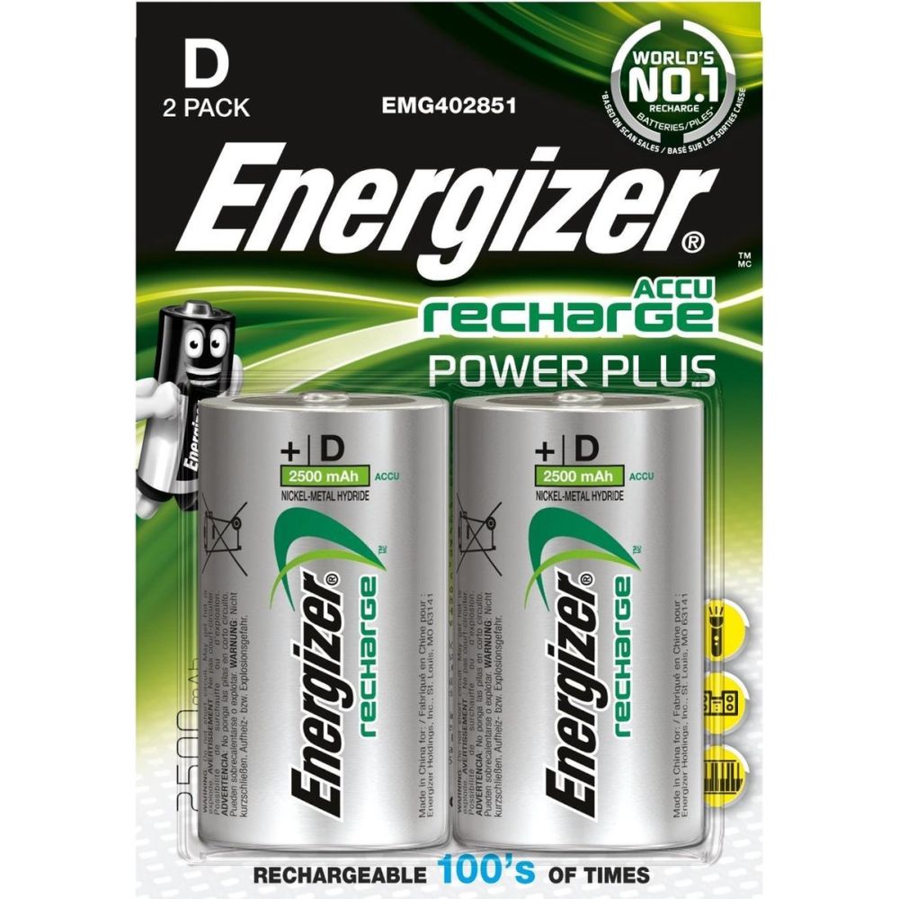 Herlaadbare batterij 2500 MAH D 2st