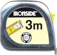 Rolmeter 3Mx19mm verchroomd ABS