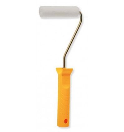Lakroller 6cm K17 vilt wit/glad + beugel 19cm