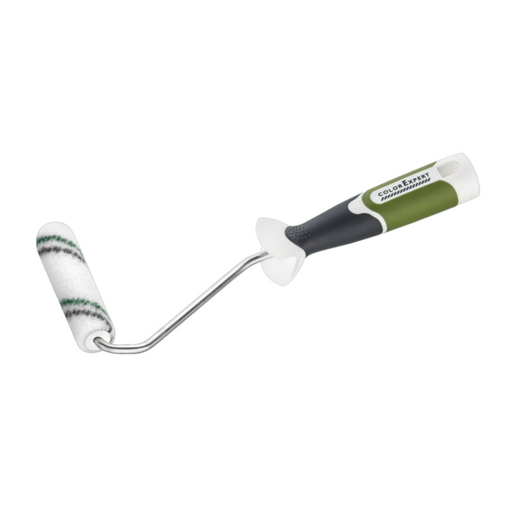 Beitsroller 10cm K17 nylon 6 groen-grijs + beugel 3K glad