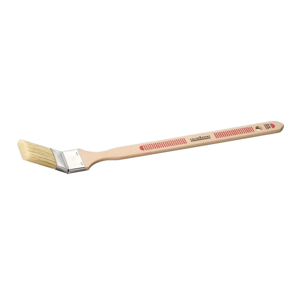 Radiatorkwast 50mm beige haar-mix + GZ rood