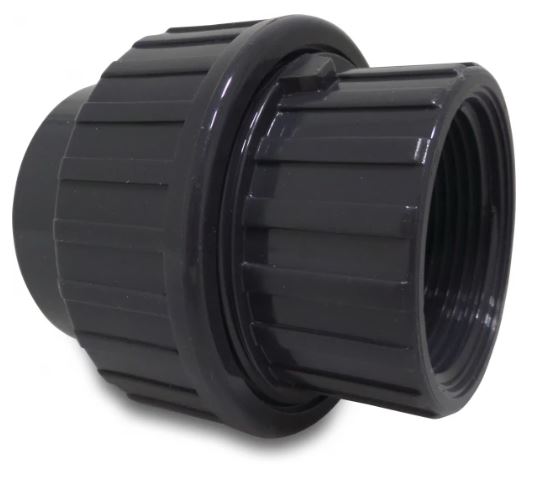 Druk PVC schroefkoppeling 63mm x 2F
