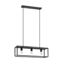 Eglo Blackcrown hanglamp 3x E27 zwart