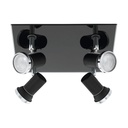 TAMARA 1 4-LIGHT SQUARE - BLACK-CHROME