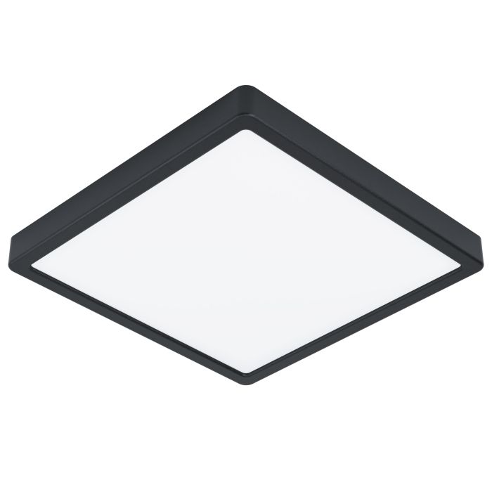 Eglo Fueva 5 LED opbouwarmatuur 285x285mm zwart IP44 2400lm 3000K