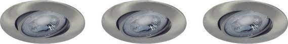 Inbouwspot LED int rond kant 3x4,5W nikkel