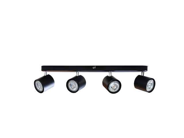 SPOT LED PRATO GU10 4X3W 250LM ZWART