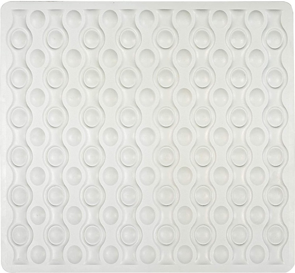 Anti-slip douchemat Rocha wit 54x52cm