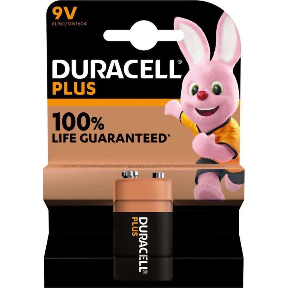 DURACELL MN 1604/9V PLUS 100% LIFE GUARANTEED