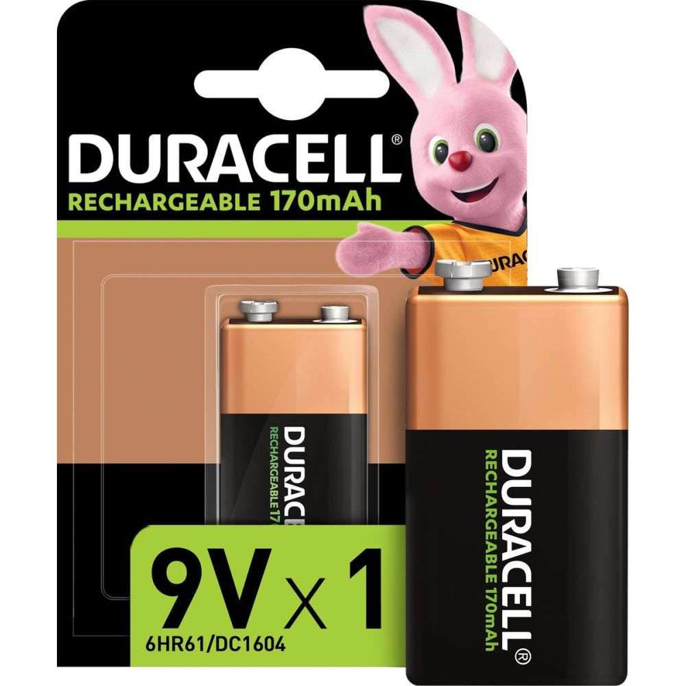 DURACELL 9V RECHARGEABLE 170MAH