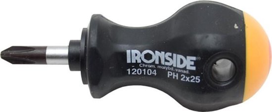 Schroevendraaier PH kort 2x25 rond blad CR/MO