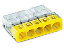 STEEKKLEM 5X 0.5-2.5MM GEEL 10ST