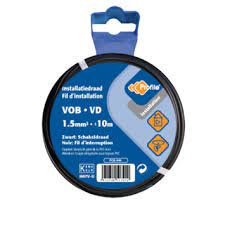 VOB 1.5 ZWART 10M BLISTER
