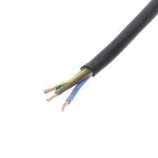 Rubbersnoer 3G1 zwart 10M