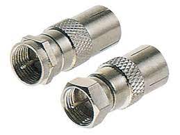 CONNECTOR SAT/TV V METAAL 2ST