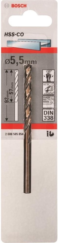 BOSCH - METAALBOOR HSS-CO DIN338 5.5