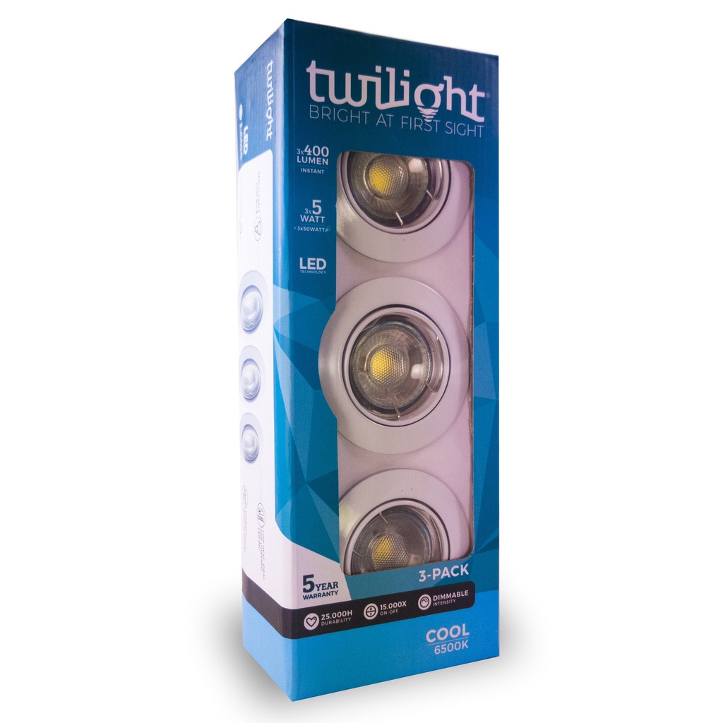 SPOTS TWILIGHT NEO DIMBAAR 3PACK 6500K WHITE