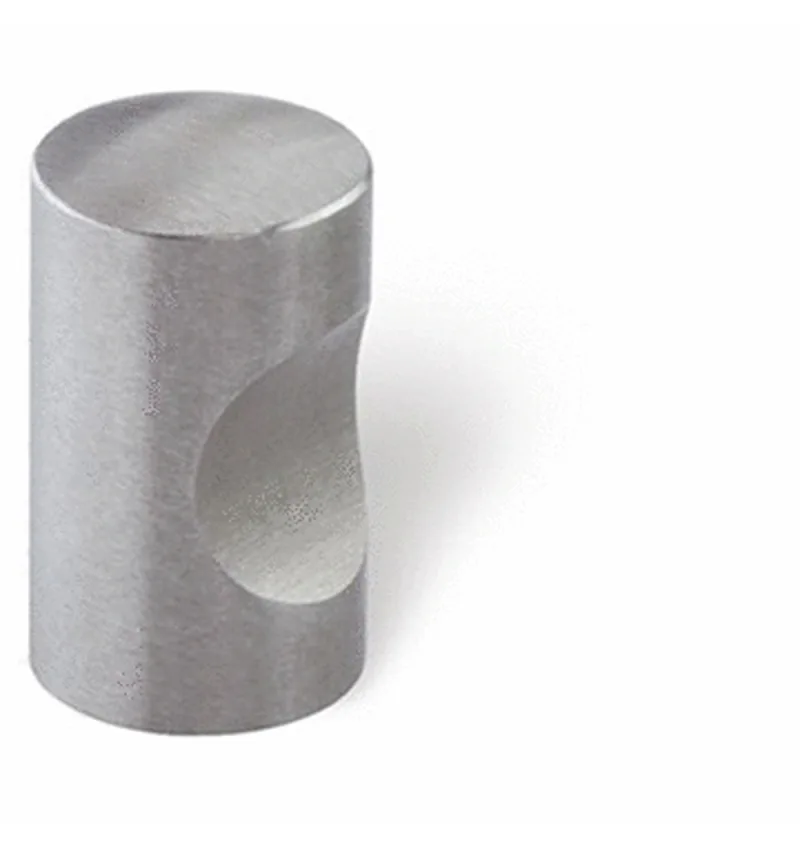 Meubelknop cil. inkep. RVS 20mm