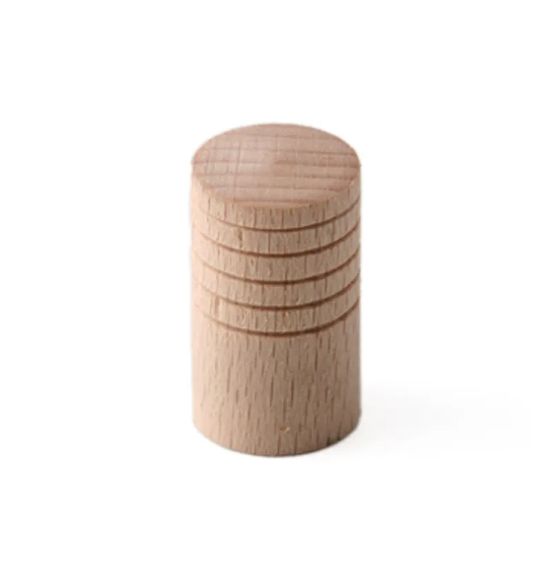 Meubelknop cilinder beuk 18x30mm