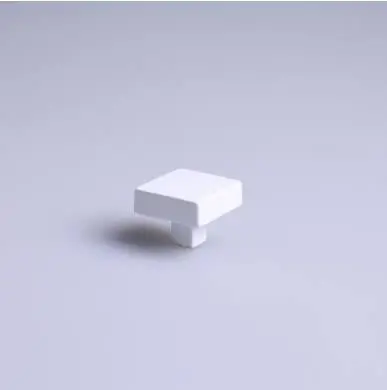 Meubelknop vierkant wit 30x30x24mm