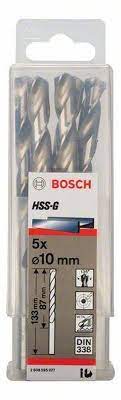 Bosch - 5x metaalboor HSS-G DIN338 10