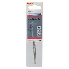 BOSCH - 2X METAALBOOR HSS-G DIN338 2.5