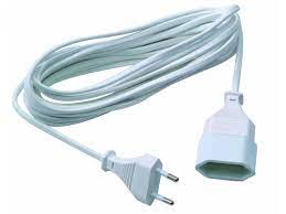 VERLENGSNOER 2X0.75 PVC 5M WIT