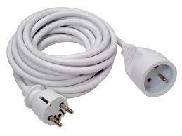 VERLENGSNOER 3X1.5MM WIT    10METER