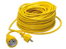 Verlengsnoer 3G1,5 PVC 30M geel
