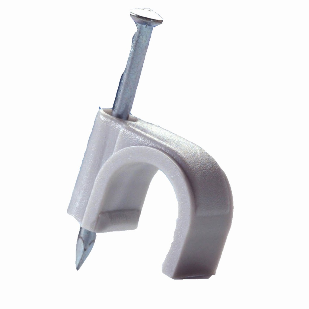 Nagelklem rond 9mm grijs (50st)