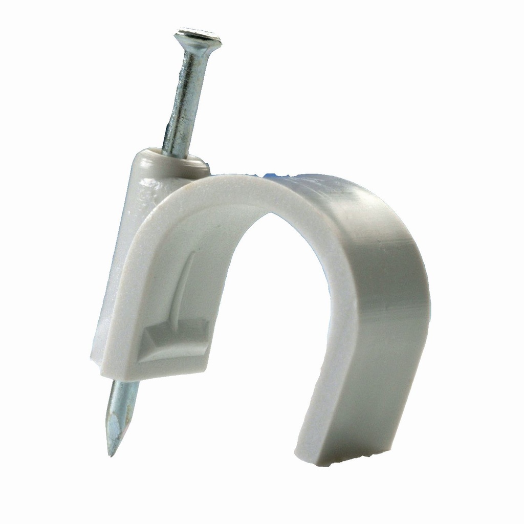 Nagelklem rond 18mm grijs (10st)