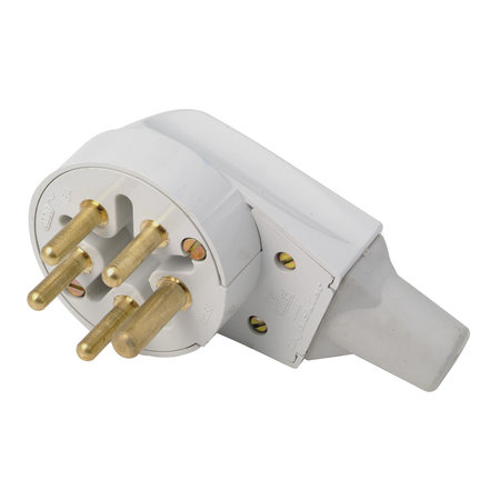 Fornuisstekker 16A wit 3P+A+N