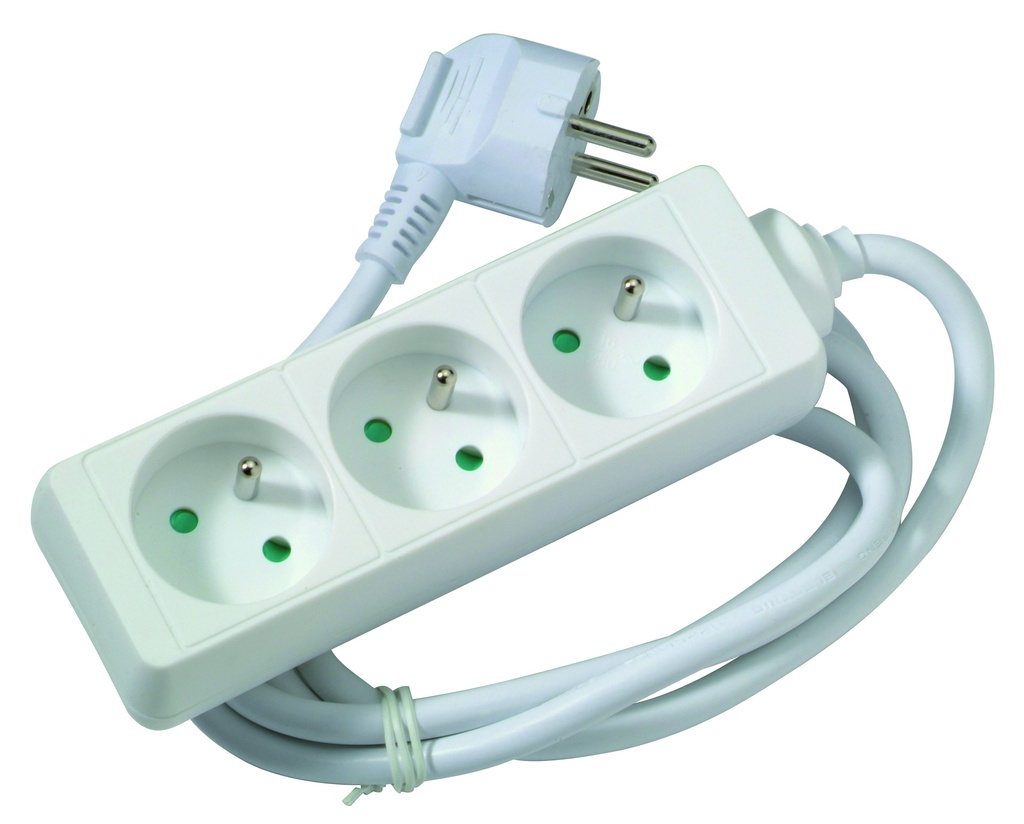 3V STOPCONTAKT +1.5M WIT