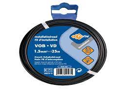 VOB 1.5 ZWART 25M BLISTER