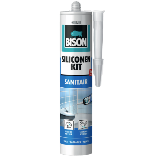 Siliconekit sanitair 300ml grijs