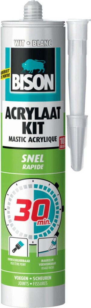 BISON ACRYLAATKIT 30MIN WIT - 300ML