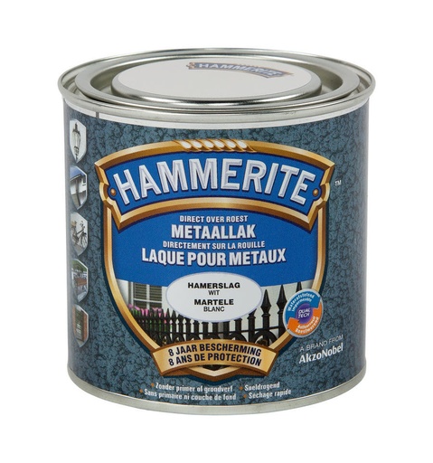 [28010] Hammerite hamerslaglak wit 250ml
