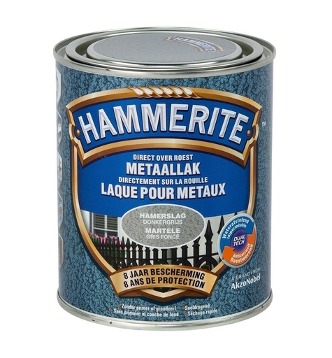 [28023] HAMMERITE HAMERSLAGLAK 750ML DONKERGRIJS