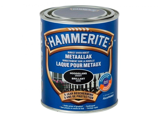 [28045] HAMMERITE HOOGGLANSLAK 250ML ZWART