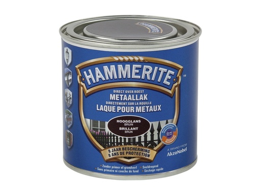[28050] HAMMERITE HOOGGLANSLAK 250ML DONKERBRUIN