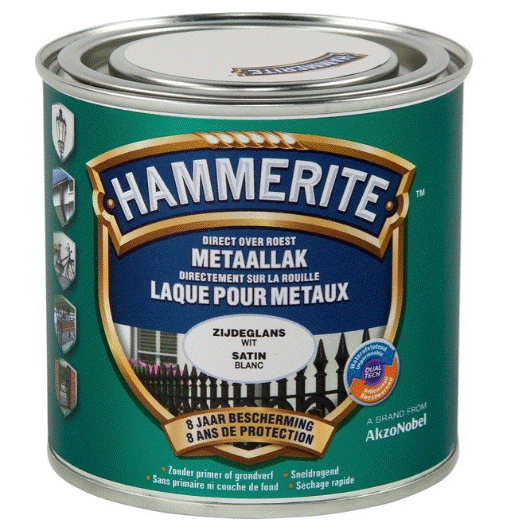 [28231] HAMMERITE SATIJNGLANSLAK 250ML WIT