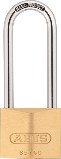 [34393] Abus 65/40 hangslot hoge beugel messing