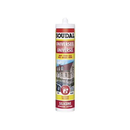 [36889] SOUDAL UNIVERSELE SILICONE WIT - 310ML