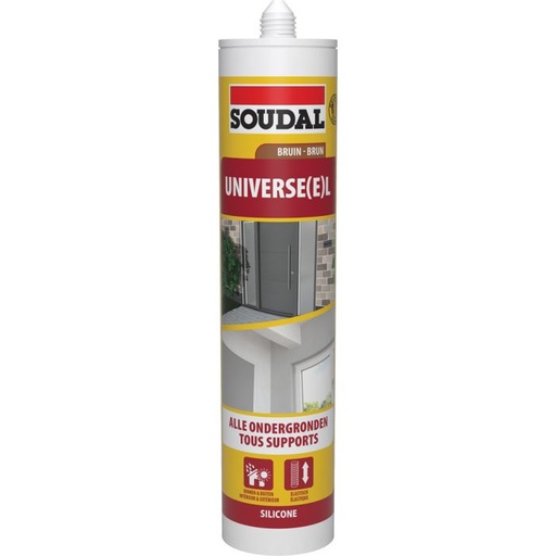 [36892] SOUDAL UNIVERSELE SILICONE BRUIN - 310ML
