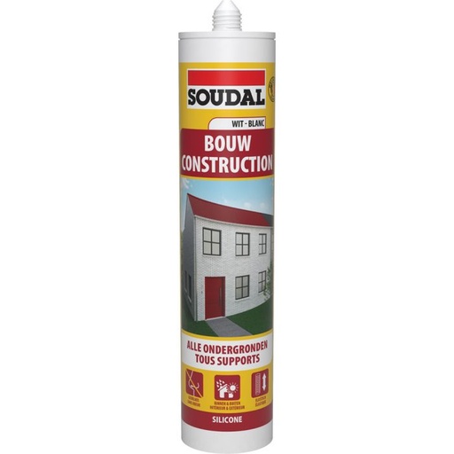 [36894] SOUDAL NEUTRALE SILICONE WIT - 310ML