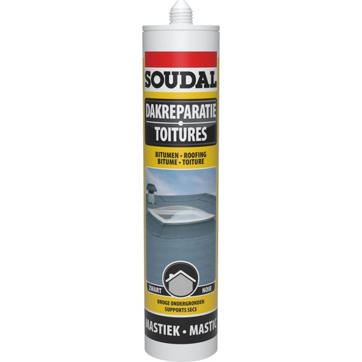[36909] SOUDAL DAKREPARATIEKIT ZWART - 310ML