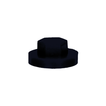 [56602] Nylon afdekkap zeskant 3/8 RAL9005 zwart (100st)