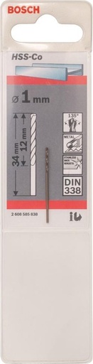 [83092] Bosch - metaalboor D-punt HSS-CO 1
